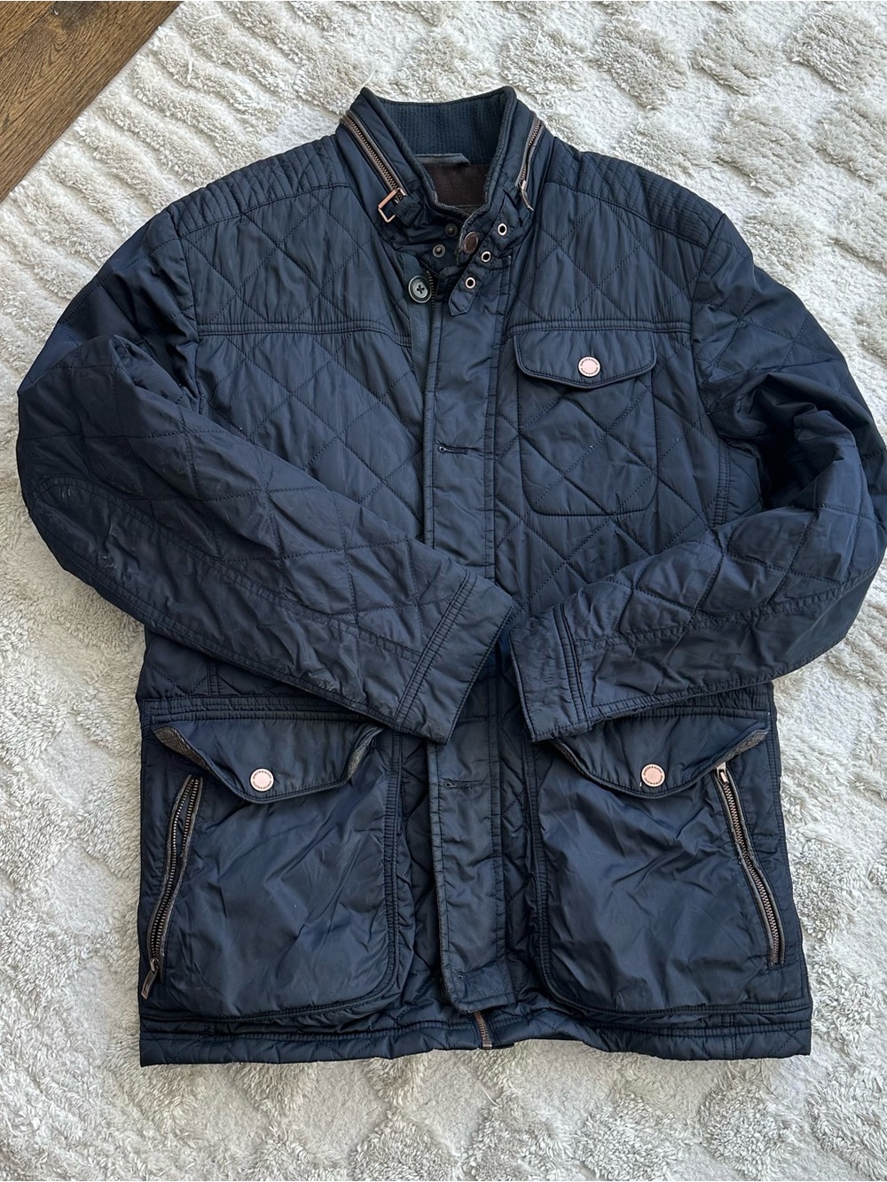 Johnston & Murphy Quilted Blue Jacket